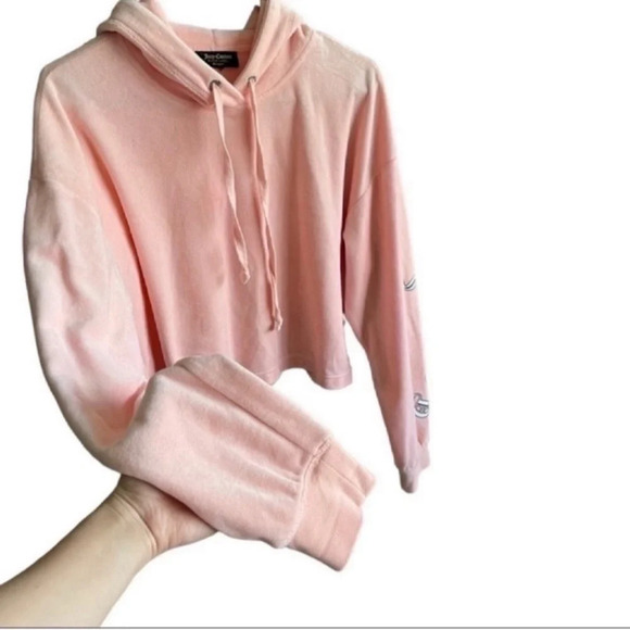 JUICY COUTURE BLACK LABEL Peach Long Sleeves Hoodie Size Medium - Picture 7 of 11